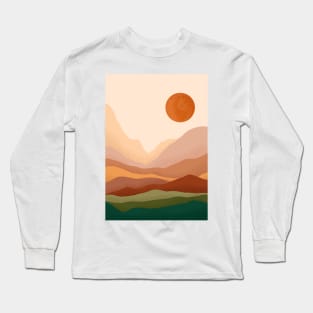 Modern Earthy Tones Mountains 18 Long Sleeve T-Shirt